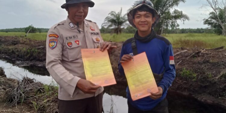 Polsek Kerumutan Intensifkan Patroli Karhutla dan Sosialisasi Larangan Bakar Lahan