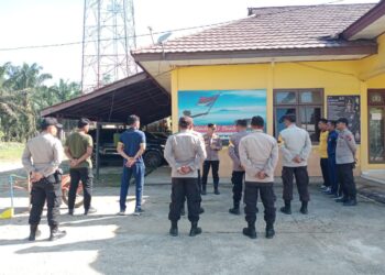 Polsek Ukui Gelar Apel Tanggap Darurat, Kapolsek Tegaskan Pentingnya Satu Komando Hadapi Ancaman Bencana