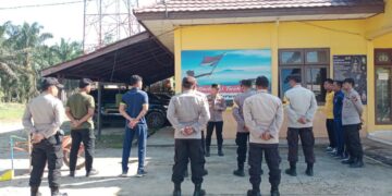 Polsek Ukui Gelar Apel Tanggap Darurat, Kapolsek Tegaskan Pentingnya Satu Komando Hadapi Ancaman Bencana