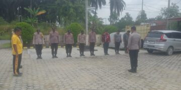 Polsek Kerumutan Gelar Apel Tanggap Darurat Bencana dan Peduli Lingkungan