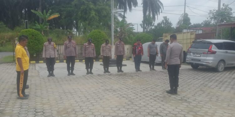 Polsek Kerumutan Gelar Apel Tanggap Darurat Bencana dan Peduli Lingkungan