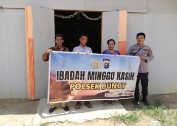 Polsek Bunut Gelar Minggu Kasih, Jemaat BNKP Diajak Jaga Kamtibmas