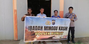 Polsek Bunut Gelar Minggu Kasih, Jemaat BNKP Diajak Jaga Kamtibmas