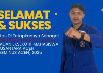 Presma UGP Asraf Resmi Ditetapkan Sebagai Sekretaris Daerah BEM Nusantara Aceh 