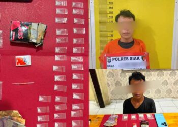 Satresnarkoba Polres Siak Tangkap Bandar Shabu di Tualang Sita 47 Paket Siap Edar