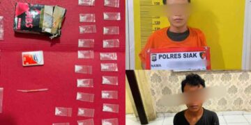 Satresnarkoba Polres Siak Tangkap Bandar Shabu di Tualang Sita 47 Paket Siap Edar