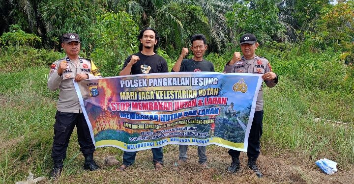 Polsek Pangkalan Lesung Gelar Patroli Karhutla dan Edukasi Warga soal Larangan Membakar Lahan