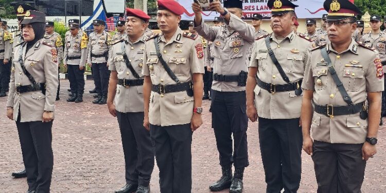 Kapolres Langsa Sertijab Kasat Intelkam, Kasat Resnarkoba dan Kapolsek Manyak Payed