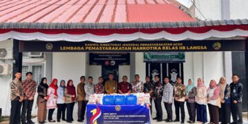 Peringati Hari Bakti Kemenimipas, Lapas Narkotika Langsa Bagikan Bantuan Sosial