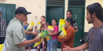 Kegiatan Sosial Terus di Lakukan PT Gren Palma Riau Jaya Bagikan 2 Ton Beras Berserta Paket Sembako kepada Warga Kepau Jaya dan Karyawan