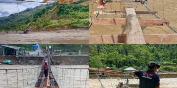 Gotong Royong Ditengah Krisis, Masyarakat Tripe Jaya Bangun “Lumpe” Untuk Atasi Keterisolasian