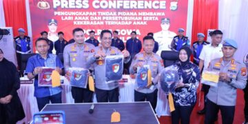Kapolda Sulsel Pimpin Press Conference Kasus Kekerasan Dan Pencabulan Anak Di Gowa