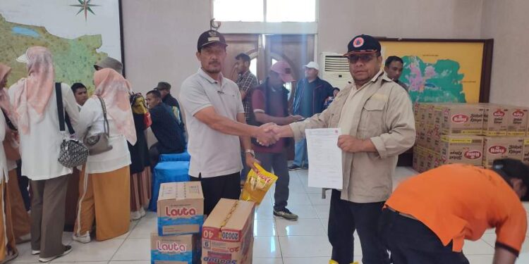 Jumlah Bantuan Logistik Masuk Posko Bencana Kabupaten Aceh Tengah