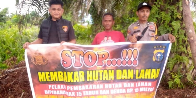 Polisi Gencarkan Sosialisasi Maklumat Kapolda Riau untuk Cegah Karhutla