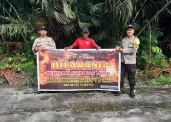 Polsek Kuala Kampar Sosialisasikan Maklumat Kapolda Riau untuk Cegah Karhutla
