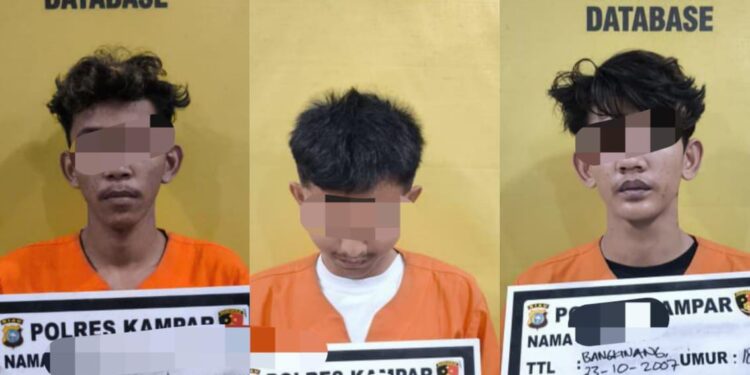 Tiga Pelaku Pengeroyokan Ditangkap Satreskrim Polres Kampar, Begini Kronologisnya