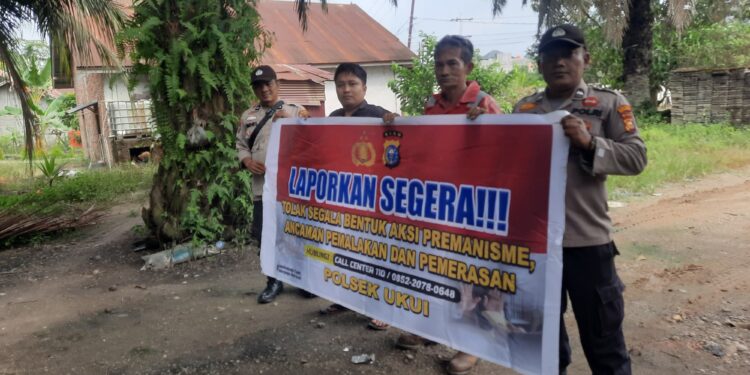 Polsek Ukui Gelar Sosialisasi Tolak Premanisme di Wilayah Hukumnya