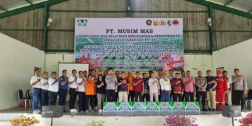 PT Musim Mas Gelar Sosialisasi dan Pelatihan Cegah Karhutla, Polsek Pangkalan Kuras Hadiri Kegiatan