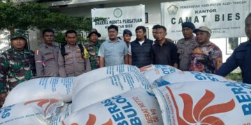 Polres Dan Kodim 0106 Aceh Tengah Kawal 12 Ton Beras Bantuan Bencana Alam Di 3 Kecamatan