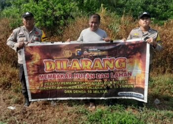 Polsek Kuala Kampar Sosialisasikan Maklumat Kapolda Riau untuk Antisipasi Karhutla