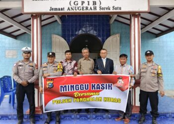 Polsek Pangkalan Kuras Gelar Minggu Kasih, Warga Diimbau Waspadai Banjir dan Jauhi Narkoba