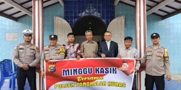 Polsek Pangkalan Kuras Gelar Minggu Kasih, Warga Diimbau Waspadai Banjir dan Jauhi Narkoba