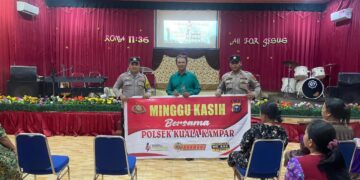 Polsek Kuala Kampar Gelar Minggu Kasih, Warga Curhat soal Hoax, Anjing Liar, dan Kenakalan Remaja