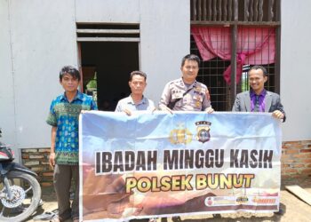 Polsek Bunut Gelar Minggu Kasih, Jemaat GPDI Desa Merbau Apresiasi Kepolisian