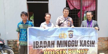 Polsek Bunut Gelar Minggu Kasih, Jemaat GPDI Desa Merbau Apresiasi Kepolisian
