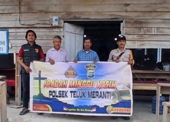 Polsek Teluk Meranti Ajak Warga dan Remaja Tertib Berlalu Lintas di Kegiatan Minggu Kasih
