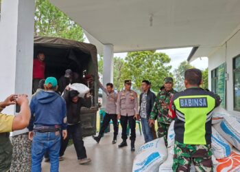 TNI-Polri Dampingi Bulog Menyalurkan Logistik Ke Masyarakat Aceh Tengah 