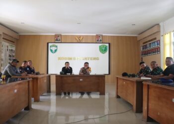 Dandim Raden Herman Sasmita Pimpin Rapat Kedatangan RI 1 Ke wilayah Aceh Tengah 