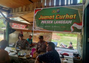 Bahas Pendatang Baru hingga Judi Online, Polsek Langgam Gelar Jumat Curhat di Segati