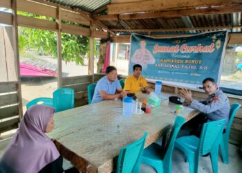Polsek Bunut Gelar Jumat Curhat, Warga Dihimbau Cegah Narkoba, Judi Online, dan Karhutla