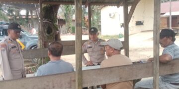 Polsek Ukui Gelar Patroli Sambang dan Edukasi Kamtibmas