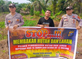 Polsek Teluk Meranti Sosialisasikan Maklumat Kapolda Riau untuk Cegah Karhutla