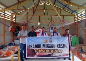 Polisi Bunut Gelar Minggu Kasih di Desa Merbau, Sampaikan Pesan Kamtibmas dan Waspada Hoaks