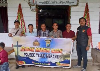 Polsek Teluk Meranti Dengarkan Keluhan Jemaat di Program Minggu Kasih