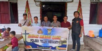 Polsek Teluk Meranti Dengarkan Keluhan Jemaat di Program Minggu Kasih