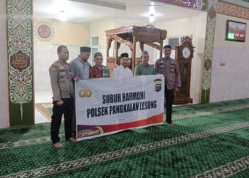Lewat Program Subuh Harmoni, Polsek Pangkalan Lesung Sampaikan Pesan Kamtibmas