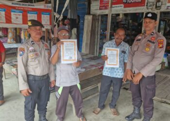 Polsek Kuala Kampar Sosialisasikan Maklumat Kapolda Riau Antisipasi Karhutla ke Masyarakat