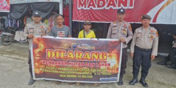 Cegah Karhutla, Polsek Kuala Kampar Sosialisasikan Maklumat Kapolda Riau