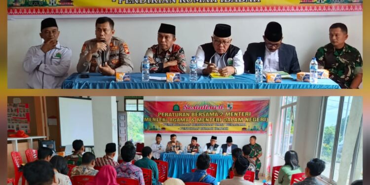 Polsek Bunut Sosialisasikan Peraturan Bersama Dua Menteri tentang Kerukunan Umat Beragama