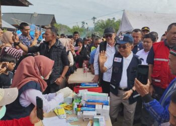 Di Pengungsian Tunyang Induk, Ketum Jusuf Kalla Singgahi Posko Kesehatan PMI Bener Meriah