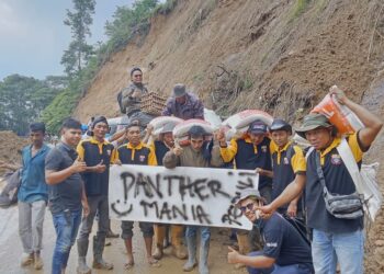 Panther Mania Perduli Bawa Bantuan Secara Estafet Jalan Bireun – Takengon