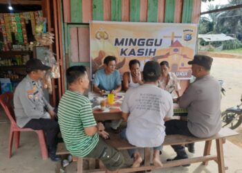 Polsek Ukui Gelar Minggu Kasih, Warga Sampaikan Keluhan soal Karlahut hingga Remaja Nongkrong