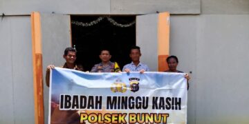 Polisi Gelar Ibadah Minggu Kasih di GPDI Merbau, Pelalawan