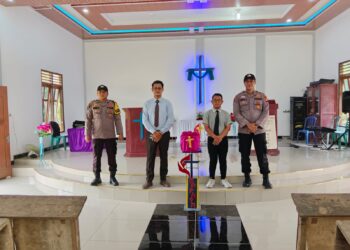 Polsek Pangkalan Lesung Gelar “Minggu Kasih”, Sampaikan Pesan Kamtibmas ke Jemaat Gereja