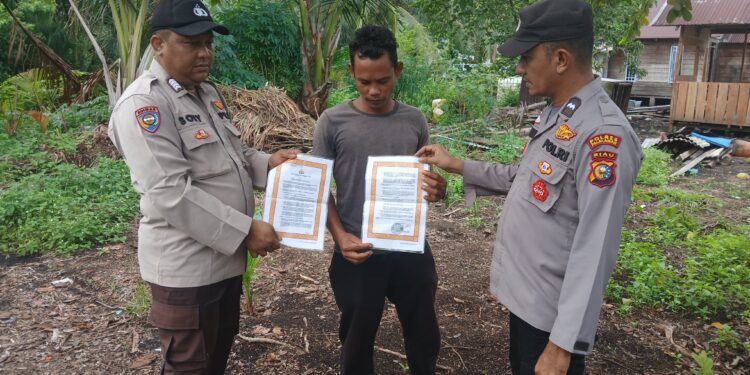 Cegah Karhutla, Polsek Kuala Kampar Sosialisasikan Maklumat Kapolda Riau