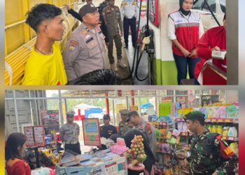 Polsek Bunut Pantau Arus Libur Nataru dalam Ops Lilin Lancang Kuning 2025